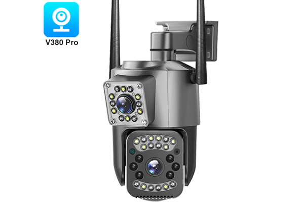 Dual lens outdoor wifi camera