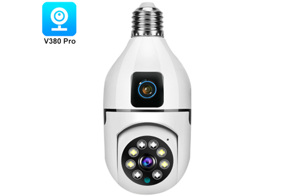 Dual lens wifi Bulb camera