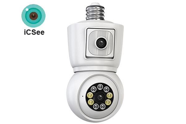 Dual lens wifi bulb camera